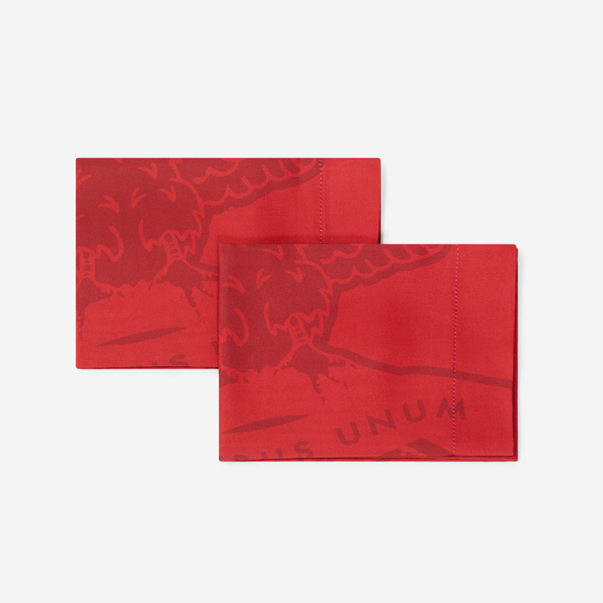 Juego de Fundas de Cojines Rojas con el Emblema del SL Benfica